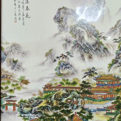 TRANH SỨ KHUNG GỖ - SẮC THU ( VẺ ĐẸP MÙA THU )